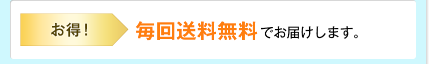 お得！　毎回送料無料でお届けします。