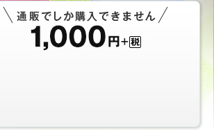 1,000円+税　通販でしか購入できません