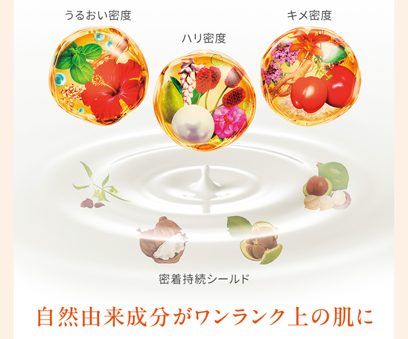 自然由来成分がワンランク上の肌に